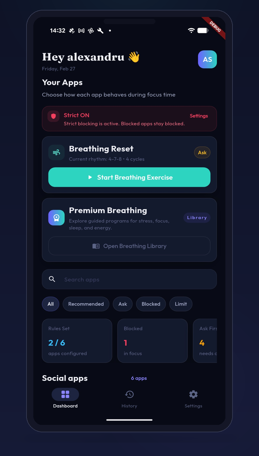 DopaMind home dashboard